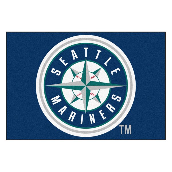FanMats® - Seattle Mariners 19" x 30" Nylon Face Starter Mat with "Circular Seattle Mariners Compass" Logo