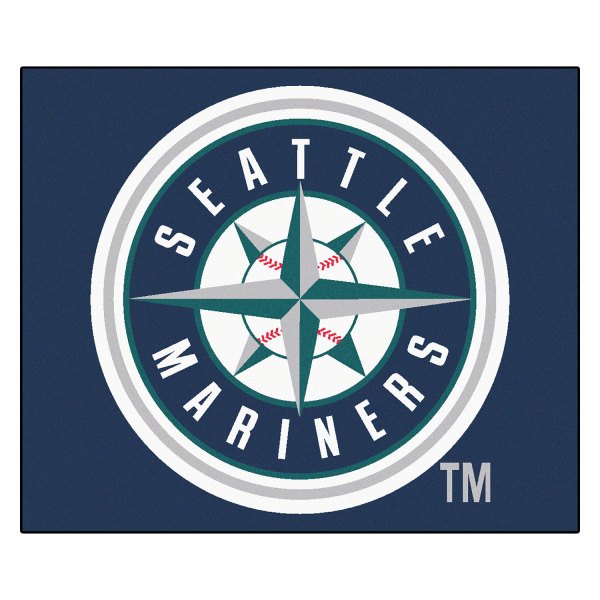 FanMats® - Seattle Mariners 59.5" x 71" Nylon Face Tailgater Mat with "Circular Seattle Mariners Compass" Logo