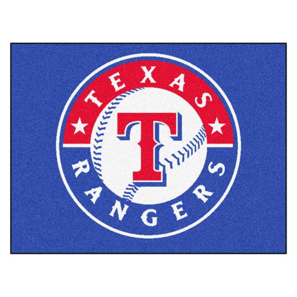 FanMats® - Texas Rangers 33.75" x 42.5" Nylon Face All-Star Floor Mat with "Circular Teaxas Rangers, Baseball & T" Logo