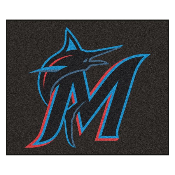 FanMats® - Miami Marlins 59.5" x 71" Nylon Face Tailgater Mat with "M" Logo