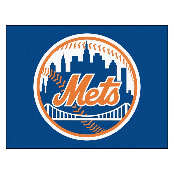 FanMats® - New York Mets 33.75" x 42.5" Nylon Face All-Star Floor Mat with "Circular Baseball with Script Mets" Logo