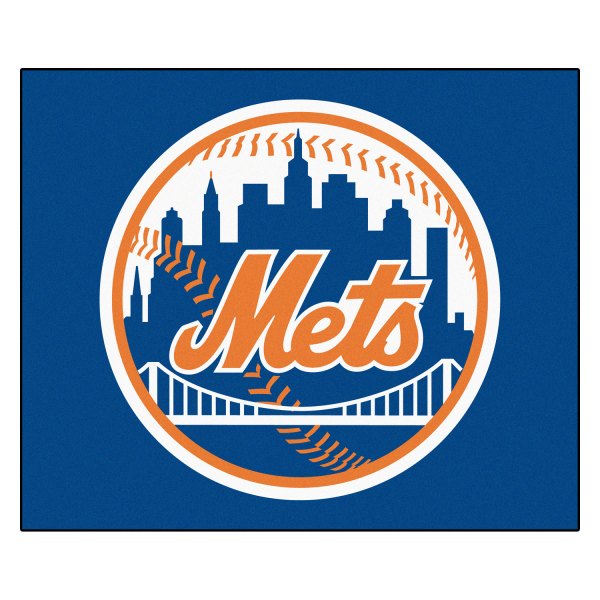 FanMats® - New York Mets 59.5" x 71" Nylon Face Tailgater Mat with "Circular Baseball with Script Mets" Logo