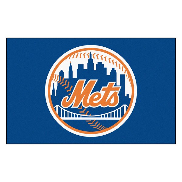 FanMats® - New York Mets 60" x 96" Nylon Face Ulti-Mat with "Circular Baseball with Script Mets" Logo