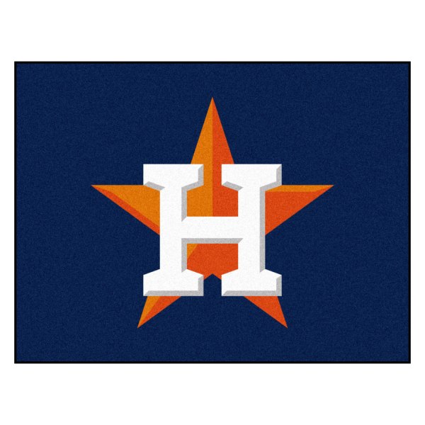 FanMats® - Houston Astros 33.75" x 42.5" Nylon Face All-Star Floor Mat with "Circular Houston Astors & H/Star" Logo