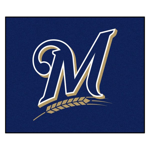 FanMats® - Milwaukee Brewers 59.5" x 71" Nylon Face Tailgater Mat with "M with Wheat" Logo