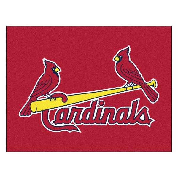 FanMats® - St. Louis Cardinals 33.75" x 42.5" Nylon Face All-Star Floor Mat with "Two Cardinal with Bat & Cardinals Wordmark" Logo