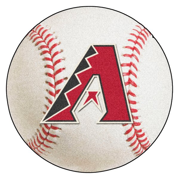 FanMats® - Arizona Diamondbacks 27" Dia Nylon Face Baseball Ball Floor Mat with "Stylized A" Primary Logo