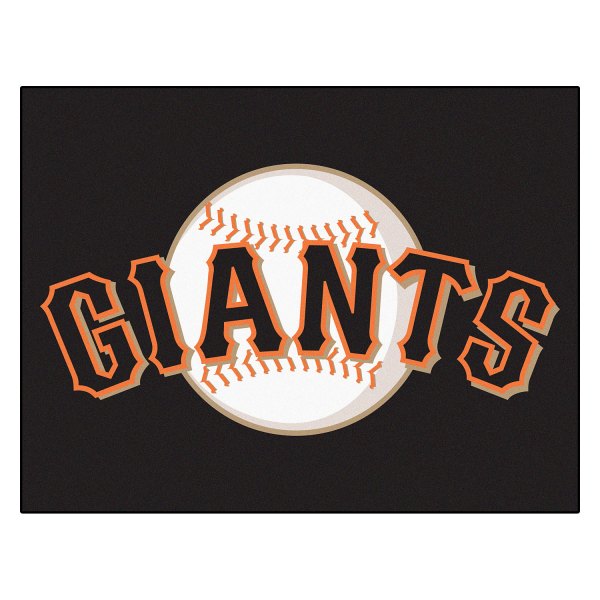 FanMats® - San Francisco Giants 33.75" x 42.5" Nylon Face All-Star Floor Mat with "Baseball with Giants Wordmark" Logo