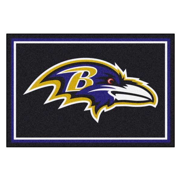 FanMats® - Baltimore Ravens 60" x 96" Nylon Face Ultra Plush Floor Rug with "Raven" Logo