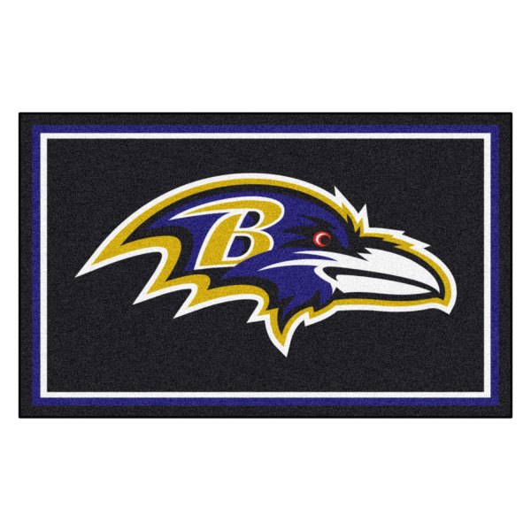 FanMats® - Baltimore Ravens 48" x 72" Nylon Face Ultra Plush Floor Rug with "Raven" Logo