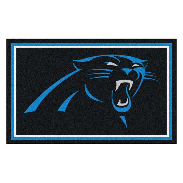 FanMats® - Carolina Panthers 48" x 72" Nylon Face Ultra Plush Floor Rug with "Panther" Logo