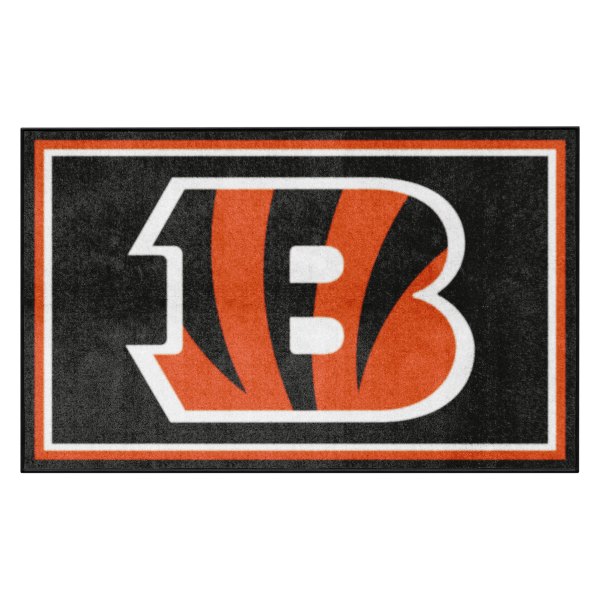 FanMats® - Cincinnati Bengals 48" x 72" Nylon Face Ultra Plush Floor Rug with "Striped B" Logo