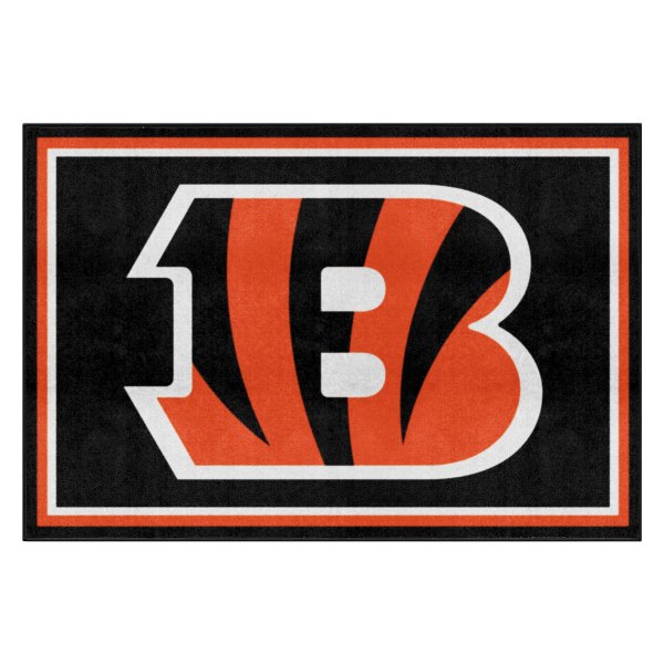 FanMats® - Cincinnati Bengals 60" x 96" Nylon Face Ultra Plush Floor Rug with "Striped B" Logo