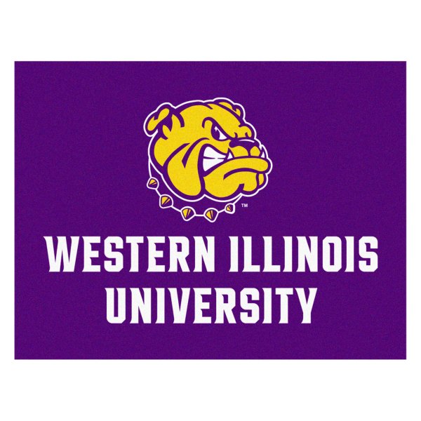 FanMats® - Western Illinois University 33.75" x 42.5" Nylon Face All-Star Floor Mat with "Bulldog & Wordmark" Logo