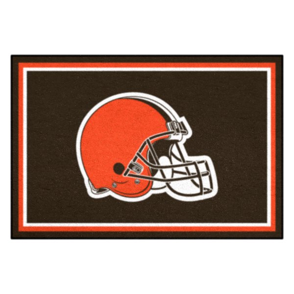 FanMats® - Cleveland Browns 60" x 96" Nylon Face Ultra Plush Floor Rug with "Browns Helmet" Logo
