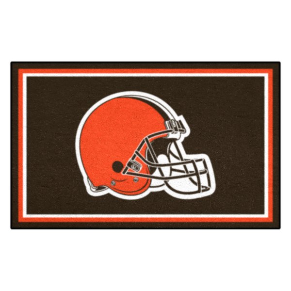 FanMats® - Cleveland Browns 48" x 72" Nylon Face Ultra Plush Floor Rug with "Browns Helmet" Logo