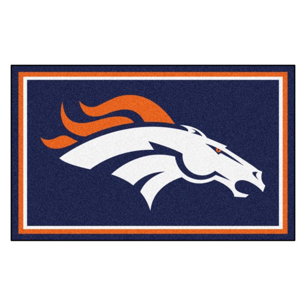 FanMats® - Denver Broncos 48" x 72" Nylon Face Ultra Plush Floor Rug with "Bronco" Logo