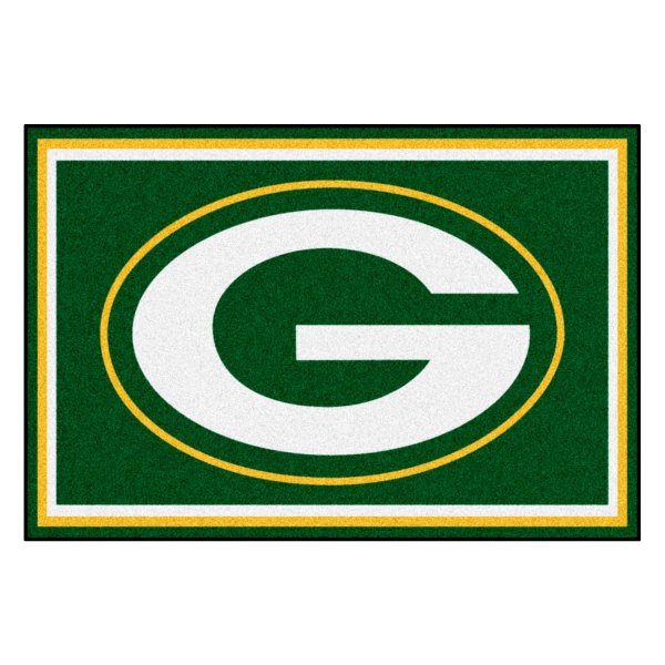 FanMats® - Green Bay Packers 60" x 96" Nylon Face Ultra Plush Floor Rug with "Oval G" Logo