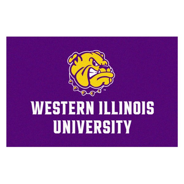 FanMats® - Western Illinois University 19" x 30" Nylon Face Starter Mat with "Bulldog & Wordmark" Logo