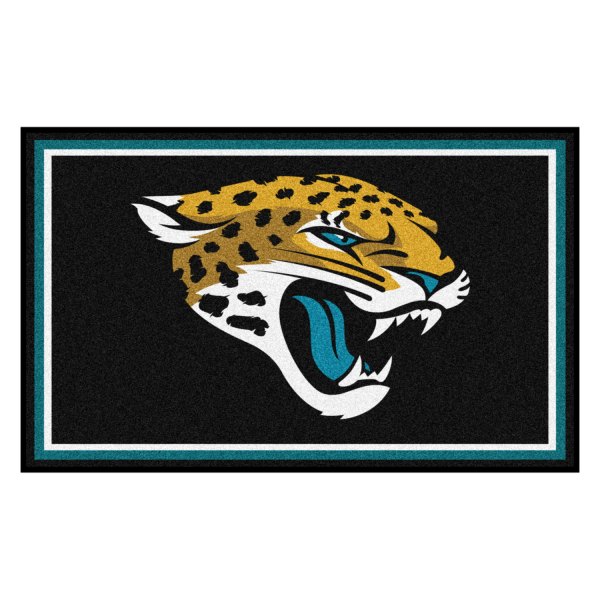 FanMats® - Jacksonville Jaguars 48" x 72" Nylon Face Ultra Plush Floor Rug with "Jaguar" Logo