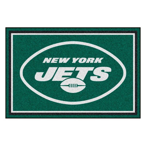 FanMats® - New York Jets 60" x 96" Nylon Face Ultra Plush Floor Rug with "Oval NY Jets" Logo