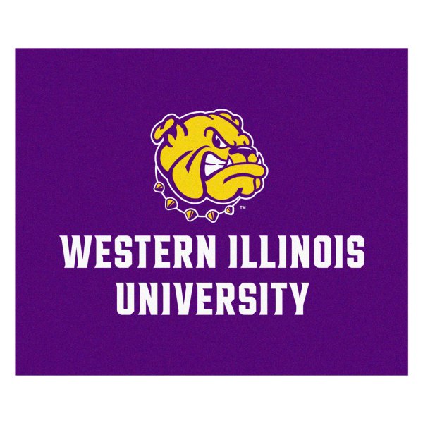 FanMats® - Western Illinois University 59.5" x 71" Nylon Face Tailgater Mat with "Bulldog & Wordmark" Logo