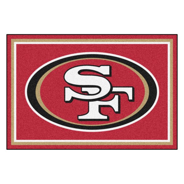 FanMats® - San Francisco 49ers 60" x 96" Nylon Face Ultra Plush Floor Rug with "Oval 49ers" Logo