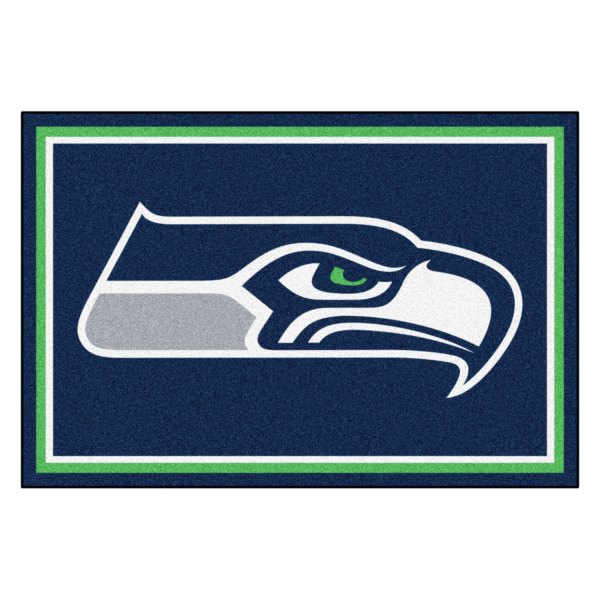 FanMats® - Seattle Seahawks 60" x 96" Nylon Face Ultra Plush Floor Rug with "Seahawk" Logo