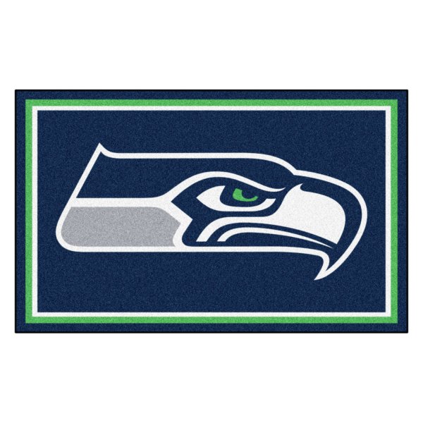 FanMats® - Seattle Seahawks 48" x 72" Nylon Face Ultra Plush Floor Rug with "Seahawk" Logo