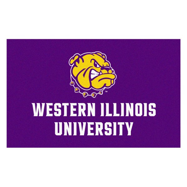 FanMats® - Western Illinois University 60" x 96" Nylon Face Ulti-Mat with "Bulldog & Wordmark" Logo