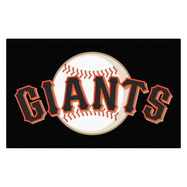 FanMats® - San Francisco Giants 60" x 96" Nylon Face Ulti-Mat with "Baseball with Giants Wordmark" Logo