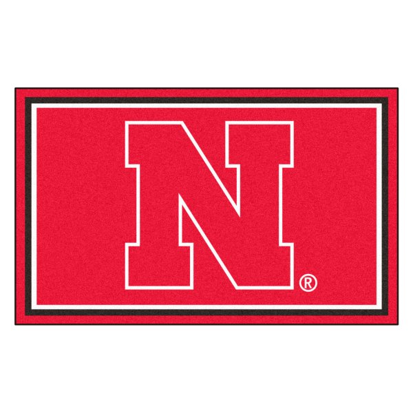 FanMats® - University of Nebraska 48" x 72" Nylon Face Ultra Plush Floor Rug with "Block N" Logo