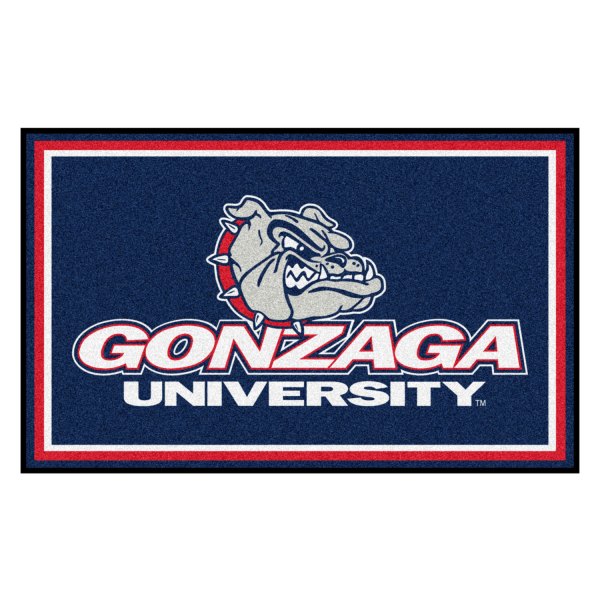 FanMats® - Gonzaga University 48" x 72" Nylon Face Ultra Plush Floor Rug with "Bulldog with Wordmark" Logo