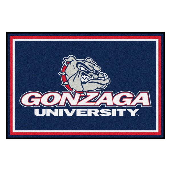 FanMats® - Gonzaga University 60" x 96" Nylon Face Ultra Plush Floor Rug with "Bulldog with Wordmark" Logo