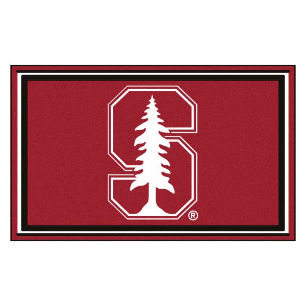 FanMats® - Stanford University 48" x 72" Nylon Face Ultra Plush Floor Rug with "S with Cardinal" Logo