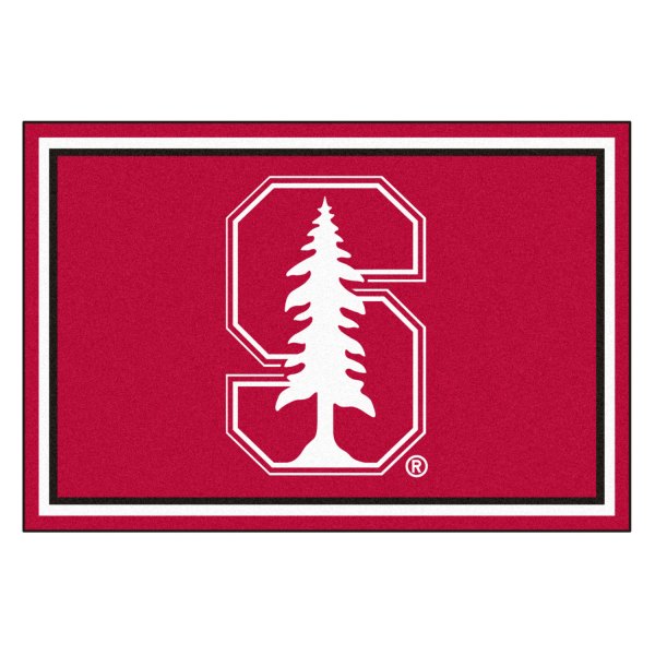 FanMats® - Stanford University 60" x 96" Nylon Face Ultra Plush Floor Rug with "S with Cardinal" Logo
