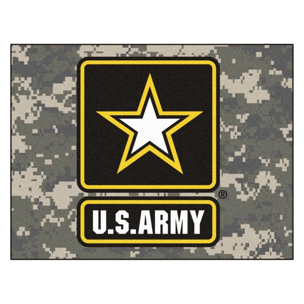 FanMats® - U.S. Army 33.75" x 42.5" Nylon Face All-Star Floor Mat with "U.S Army" Official Logo