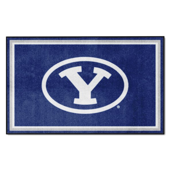 FanMats® - Brigham Young University 48" x 72" Nylon Face Ultra Plush Floor Rug with "Oval Y" Logo