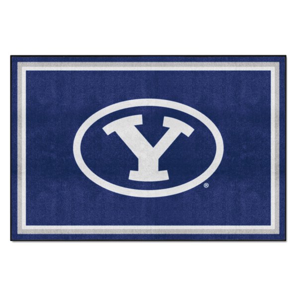FanMats® - Brigham Young University 60" x 96" Nylon Face Ultra Plush Floor Rug with "Oval Y" Logo