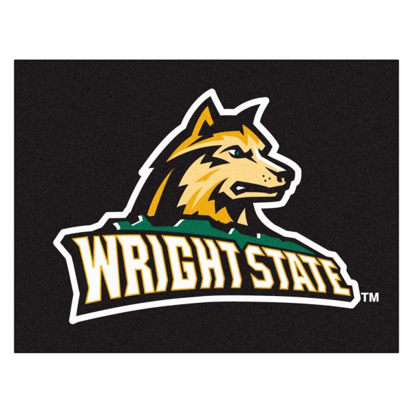 FanMats® - Wright State University 33.75" x 42.5" Nylon Face All-Star Floor Mat with "Wolf & Wordmark" Logo