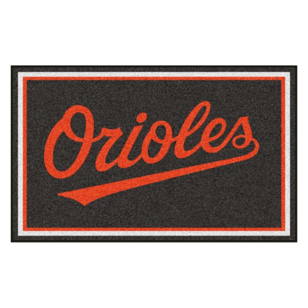 FanMats® - Baltimore Orioles 48" x 72" Nylon Face Ultra Plush Floor Rug with "Orioles" Wordmark