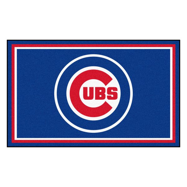 FanMats® - Chicago Cubs 48" x 72" Nylon Face Ultra Plush Floor Rug with "Circular Cubs" Primary Logo