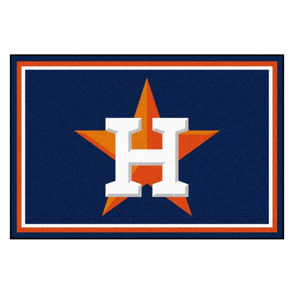 FanMats® - Houston Astros 60" x 96" Nylon Face Ultra Plush Floor Rug with "Circular Houston Astors & H/Star" Logo