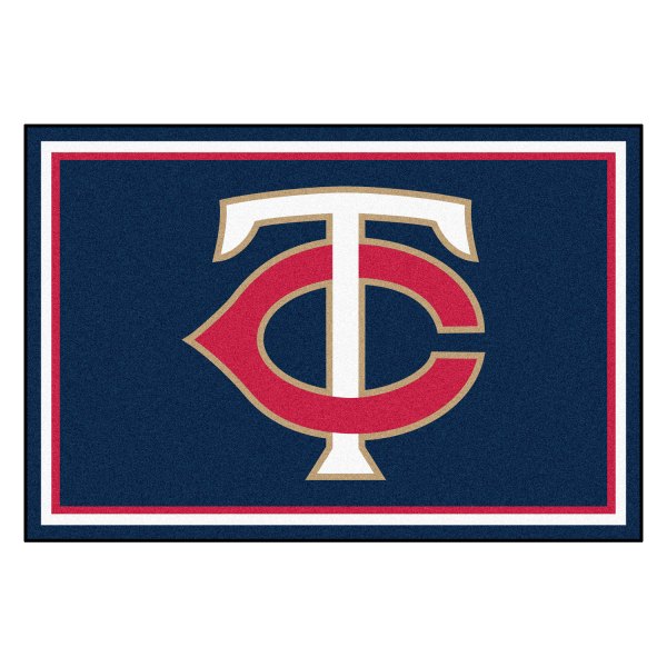 FanMats® - Minnesota Twins 60" x 96" Nylon Face Ultra Plush Floor Rug with "Circular Minnesota Twins" Logo