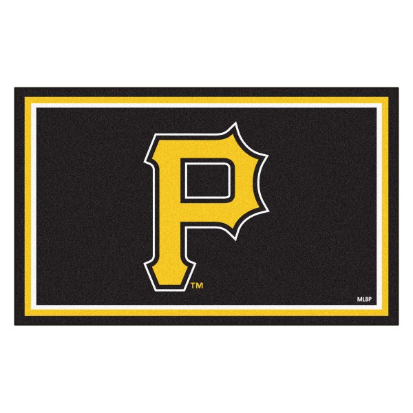 FanMats® - Pittsburgh Pirates 48" x 72" Nylon Face Ultra Plush Floor Rug with "P" Logo