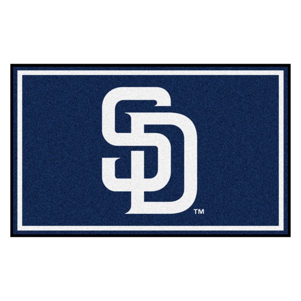 FanMats® - San Diego Padres 48" x 72" Nylon Face Ultra Plush Floor Rug with "SD" Logo