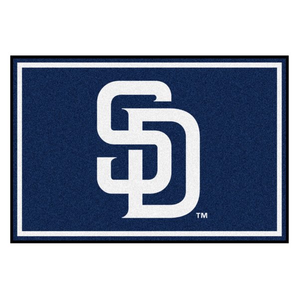 FanMats® - San Diego Padres 60" x 96" Nylon Face Ultra Plush Floor Rug with "SD" Logo