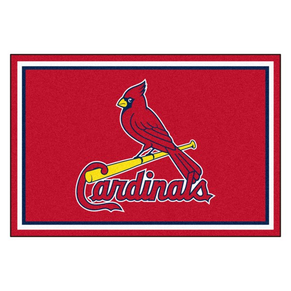 FanMats® - St. Louis Cardinals 60" x 96" Nylon Face Ultra Plush Floor Rug with "Cardinal with Bat & Cardinals Wordmark" Logo