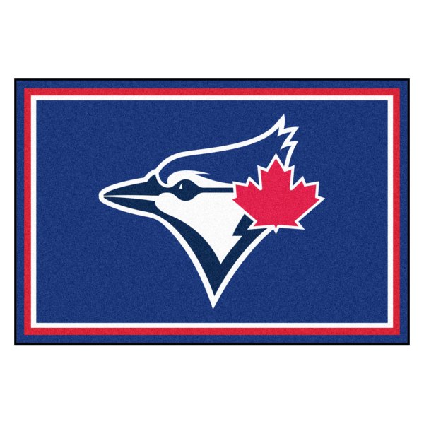 FanMats® - Toronto Blue Jays 60" x 96" Nylon Face Ultra Plush Floor Rug with "Circular Toronto Blue Jays & Blue Jay" Logo