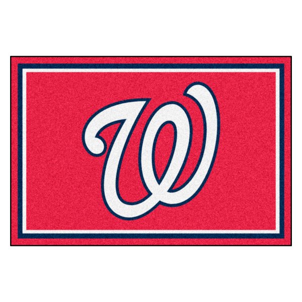 FanMats® - Washington Nationals 60" x 96" Nylon Face Ultra Plush Floor Rug with "Circular Washington Nationals with W" Logo